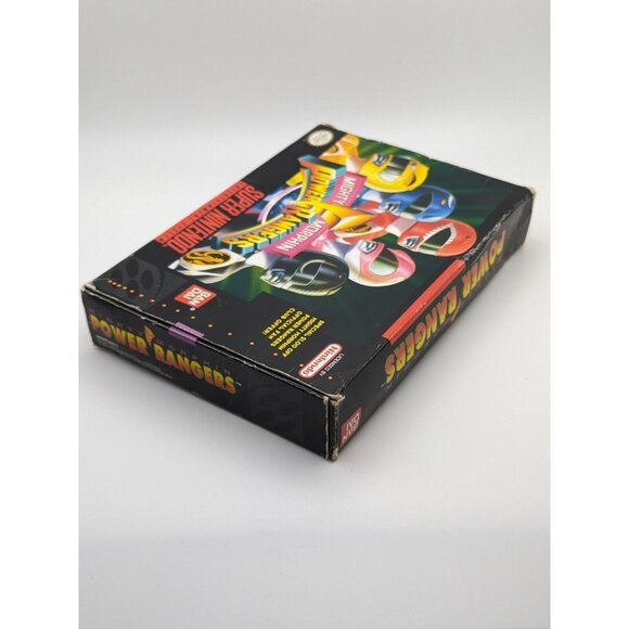 Mighty Morphin Power Rangers (Super Nintendo SNES) Game & Box ~ Tested & Works - Picture 4 of 12